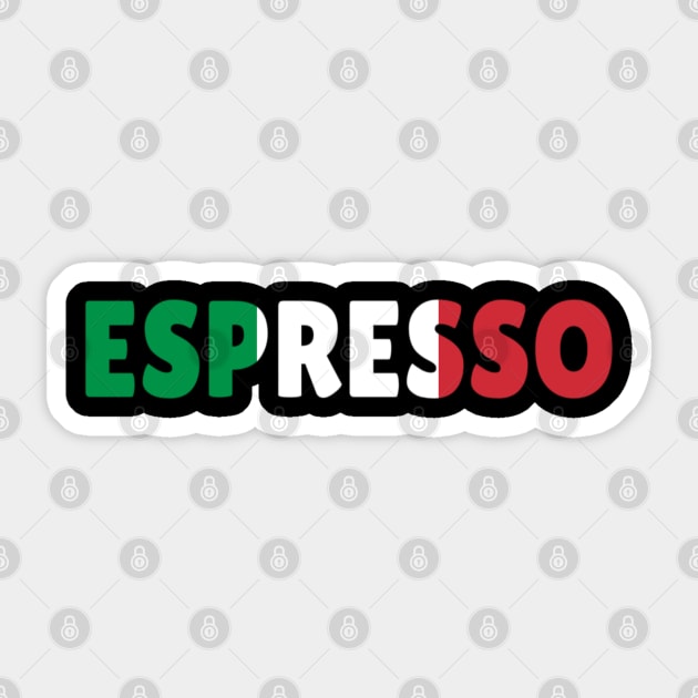 Italy espresso coffee gifts flag Sticker by fansinn